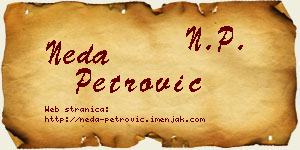 Neda Petrović vizit kartica